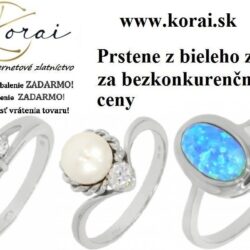 Prstene z bieleho zlata Korai 22