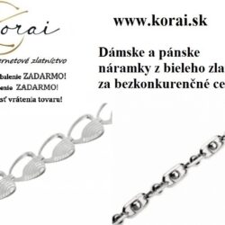 Náramky z bieleho zlata Korai s www